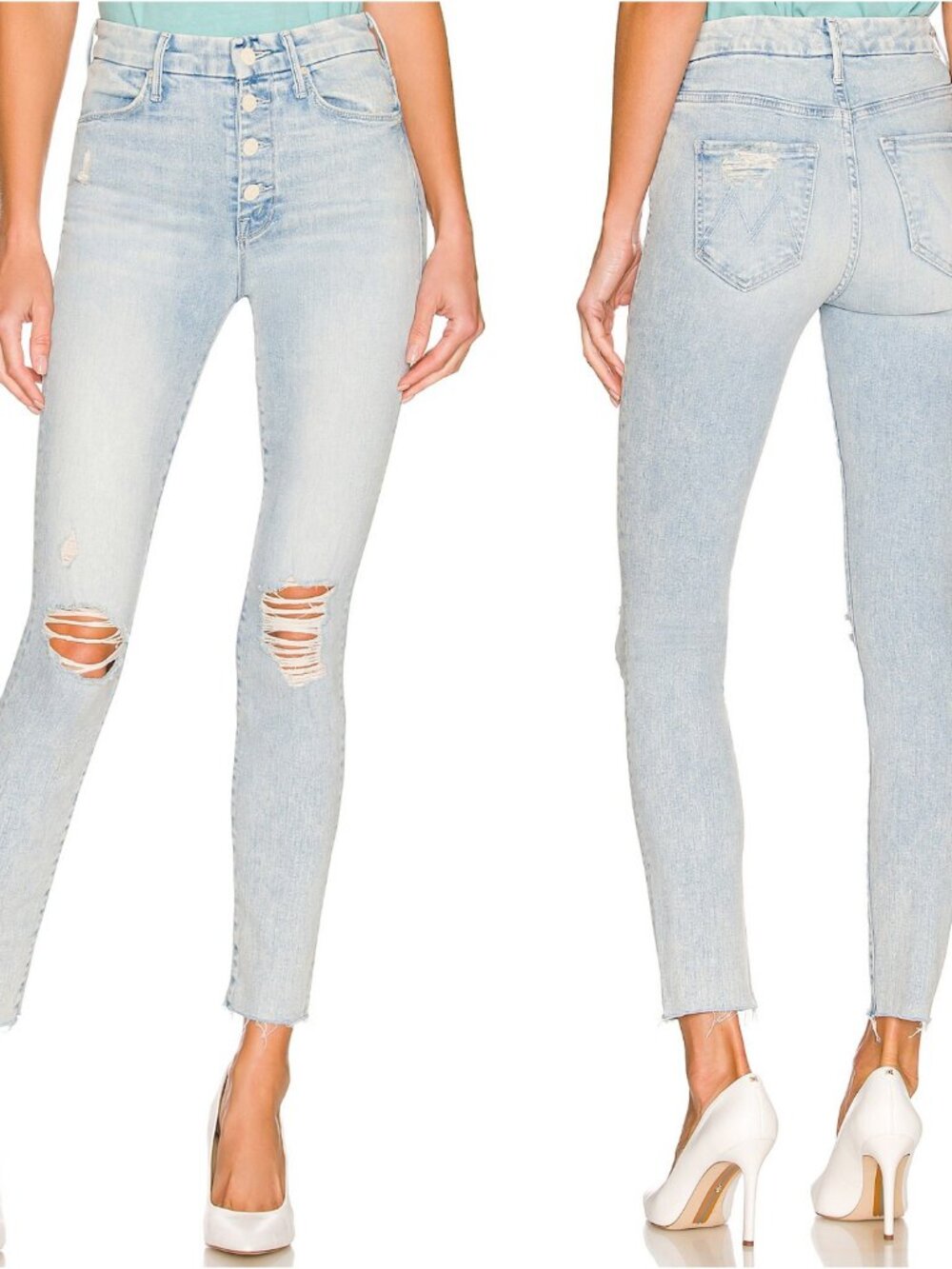 MOTHER The Pixie Ankle Fray Jean Size 31 NWT